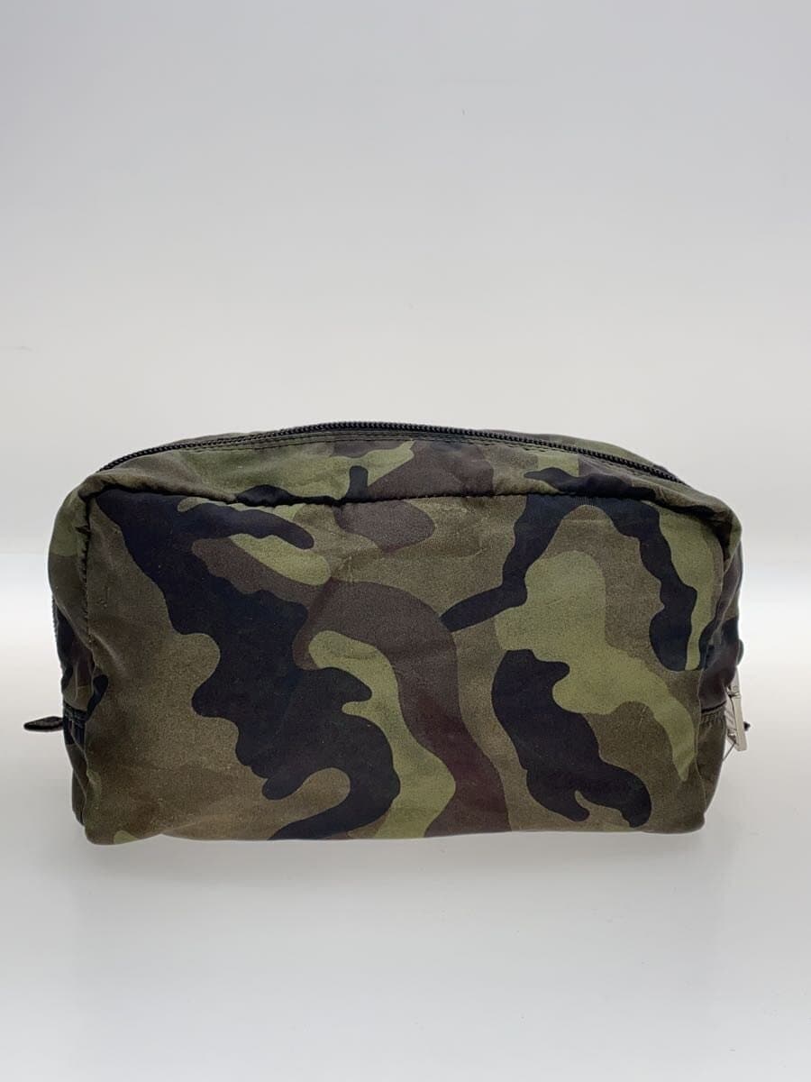 PRADA With Wear Triangle Logo Pouch KHK Camouflage 3