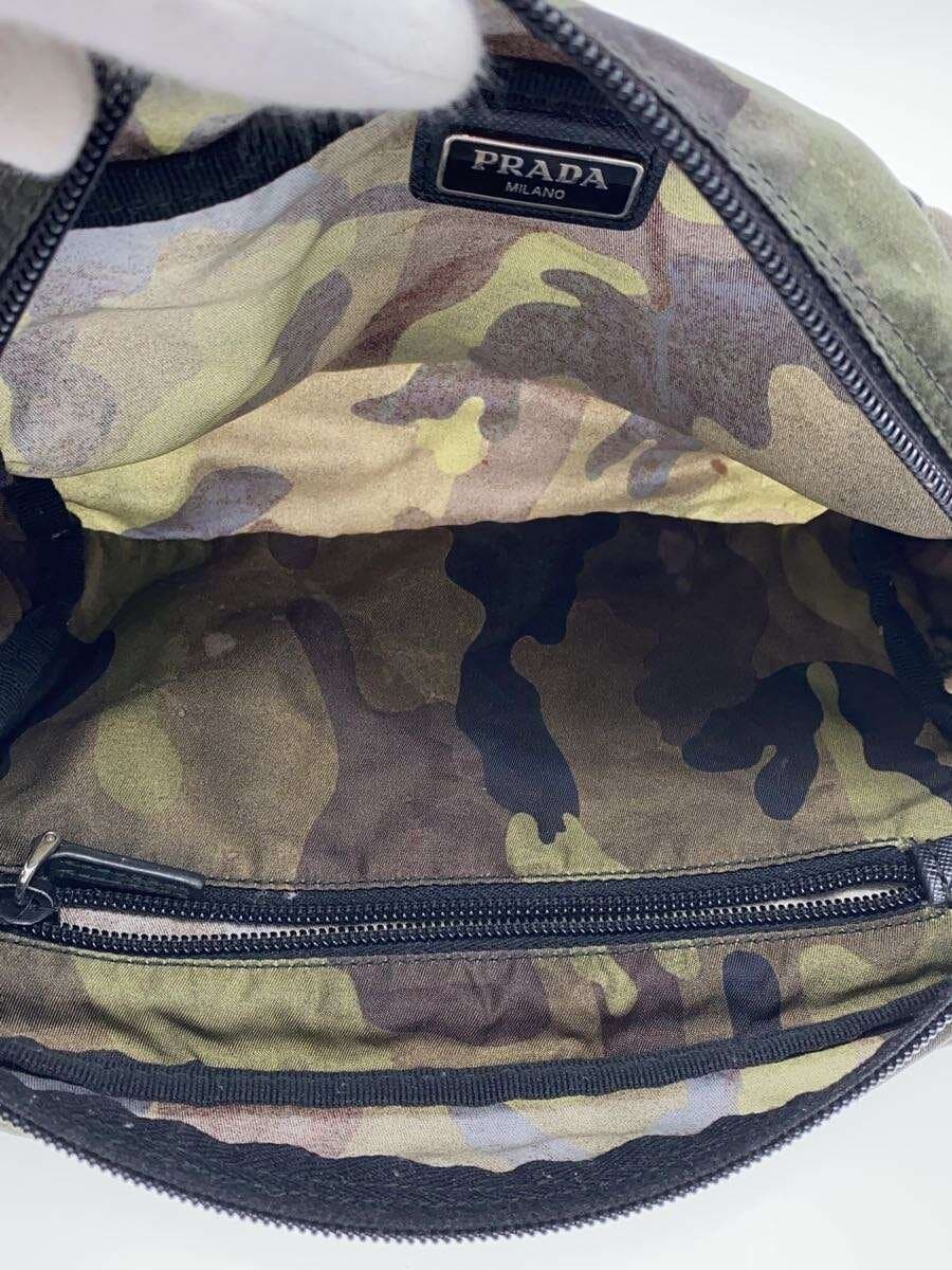 PRADA With Wear Triangle Logo Pouch KHK Camouflage 6