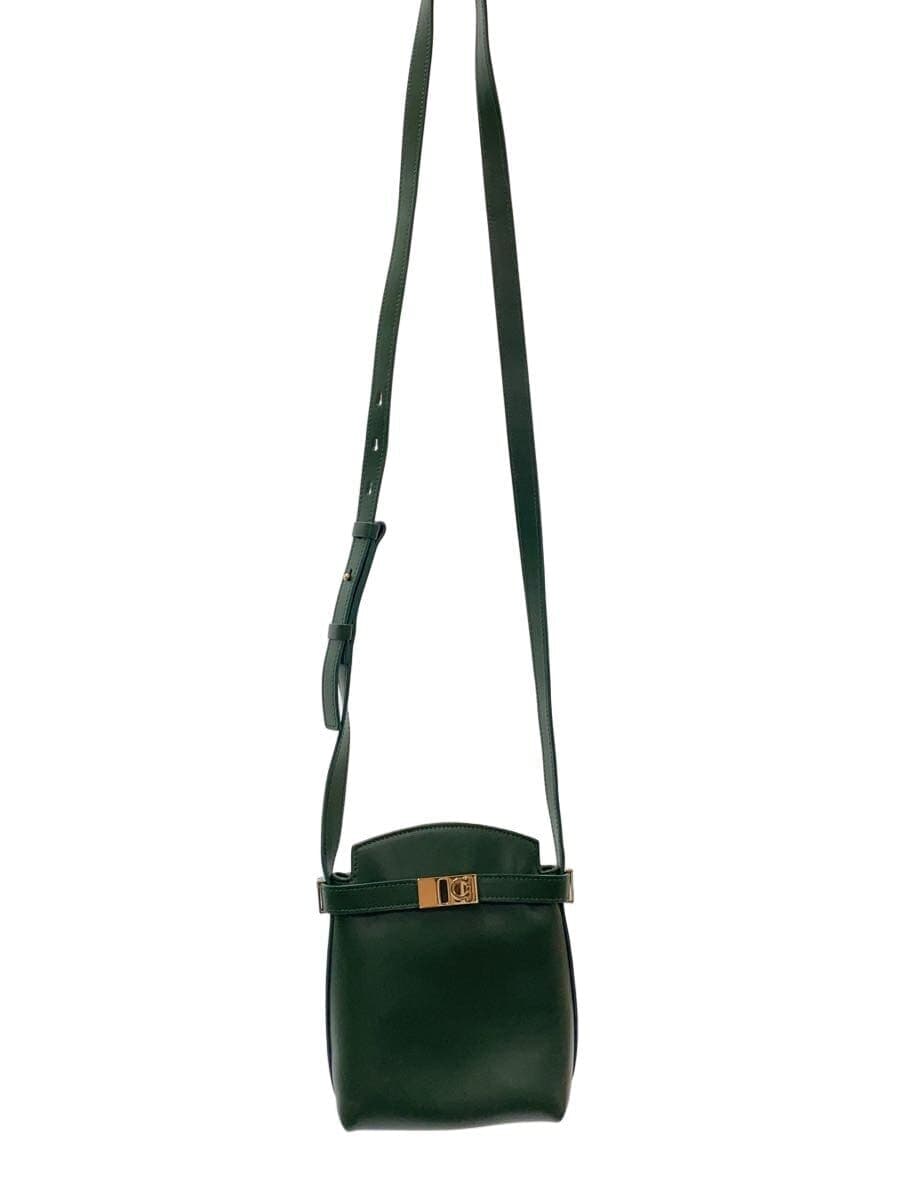 Salvatore Ferragamo Gancini Smartphone Shoulder Leather GRN Solid 220650