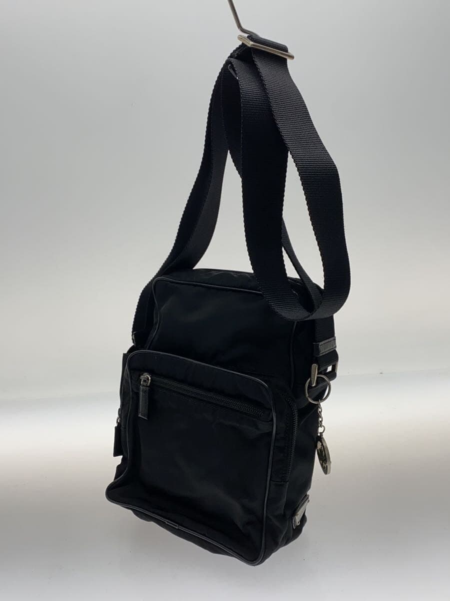 PRADA Piping Scuff With Wear Triangle Logo Plate Triangle Logo Shoulder Bag 2
