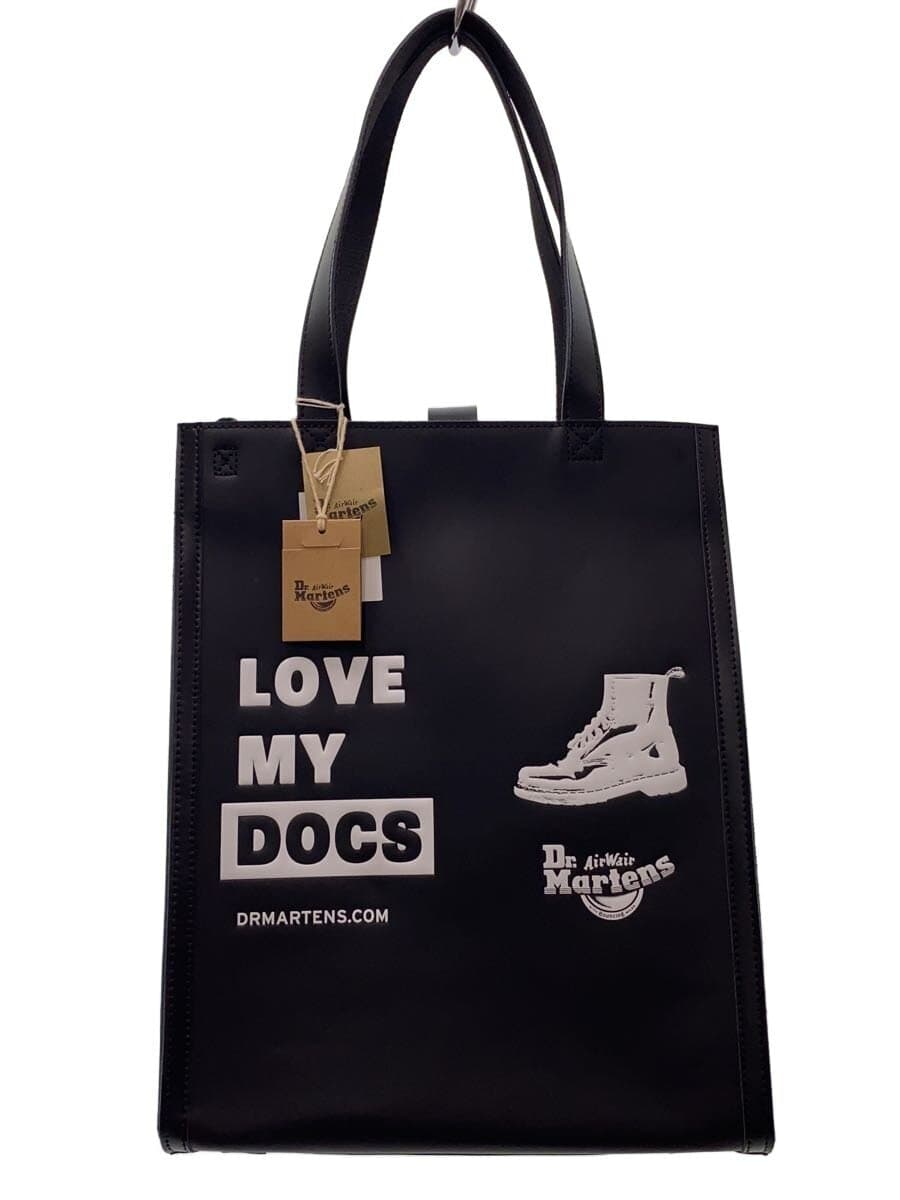 Dr.Martens With Tag DNA TOTE Tote Bag Leather BLK Print AD093001