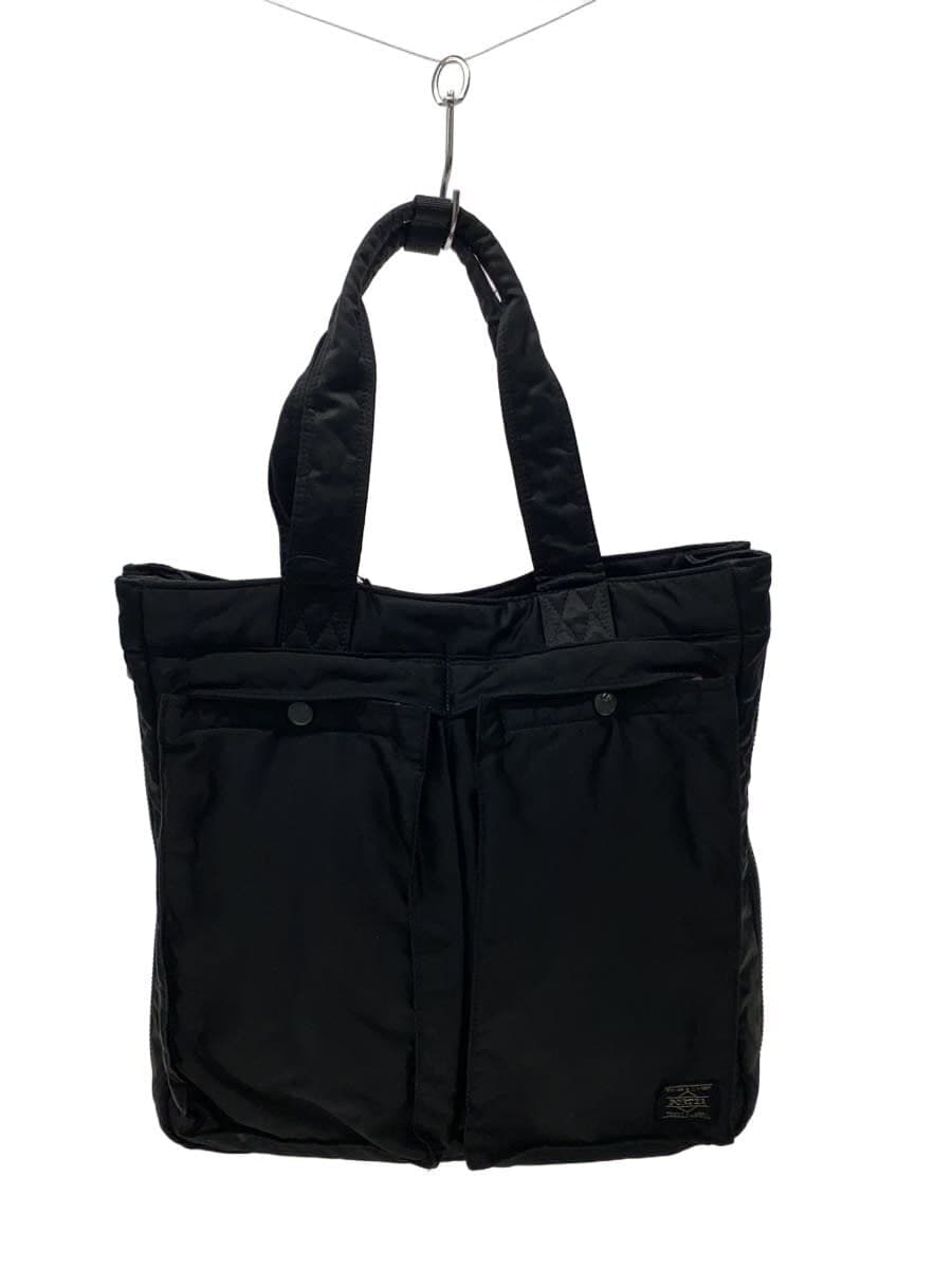 PORTER Handle Feel Tanker 2-Way Tote Bag Nylon Black Solid Color