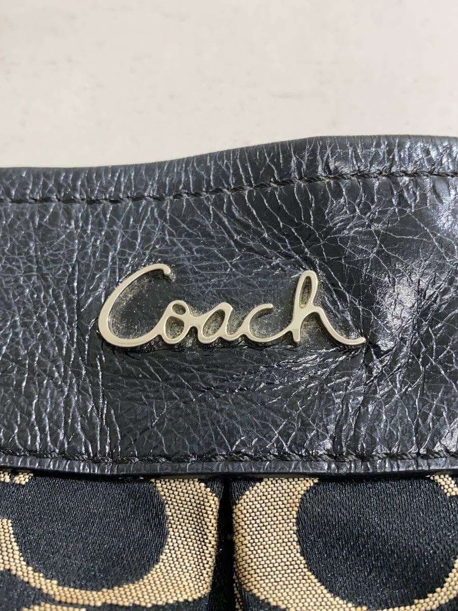 COACH Shoulder Bag_Signature Leather BLK All Over Pattern 5