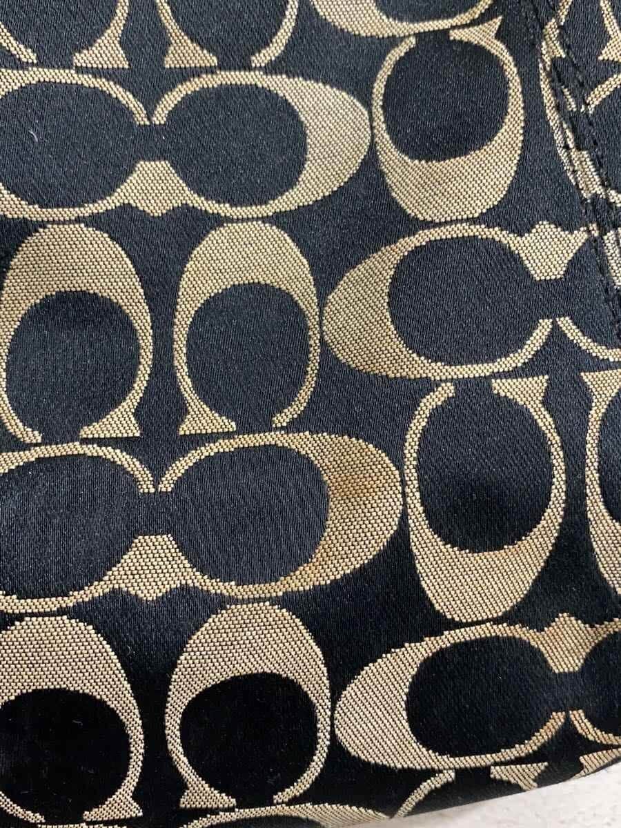 COACH Shoulder Bag_Signature Leather BLK All Over Pattern 8