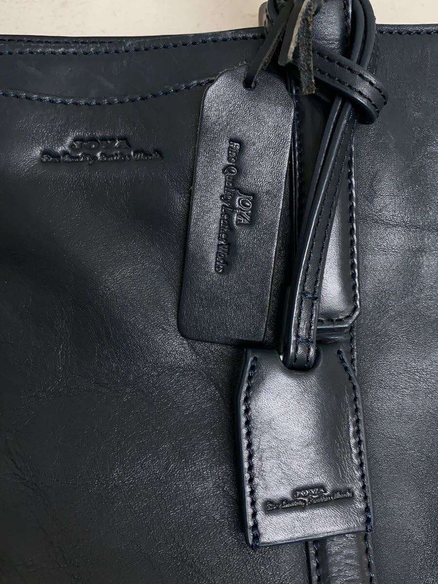 JOYA Shoulder Bag Leather NVY Solid 7