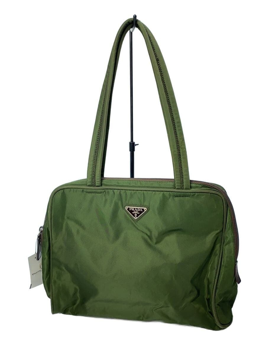 PRADA Tote Bag Nylon GRN Solid