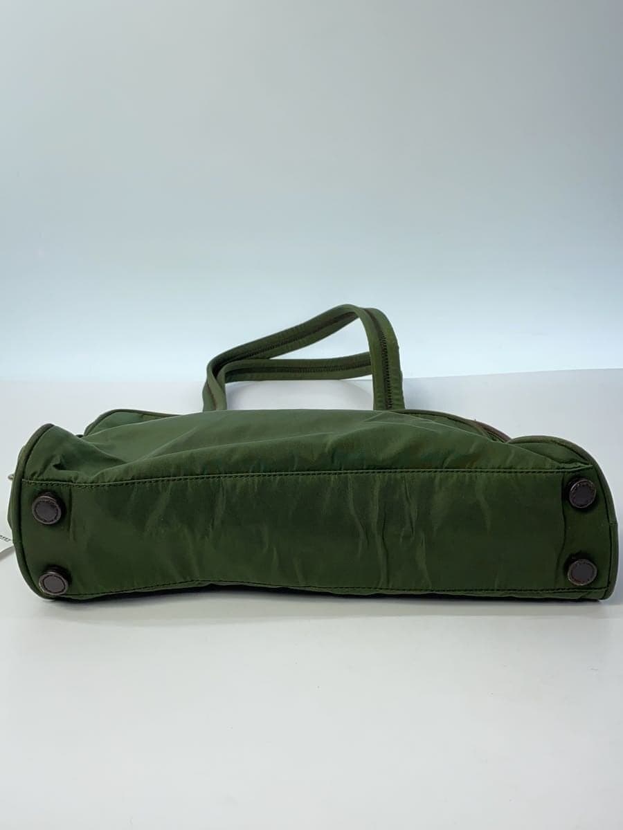 PRADA Tote Bag Nylon GRN Solid 4