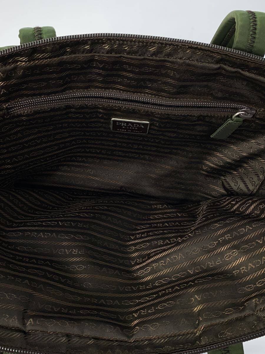 PRADA Tote Bag Nylon GRN Solid 6