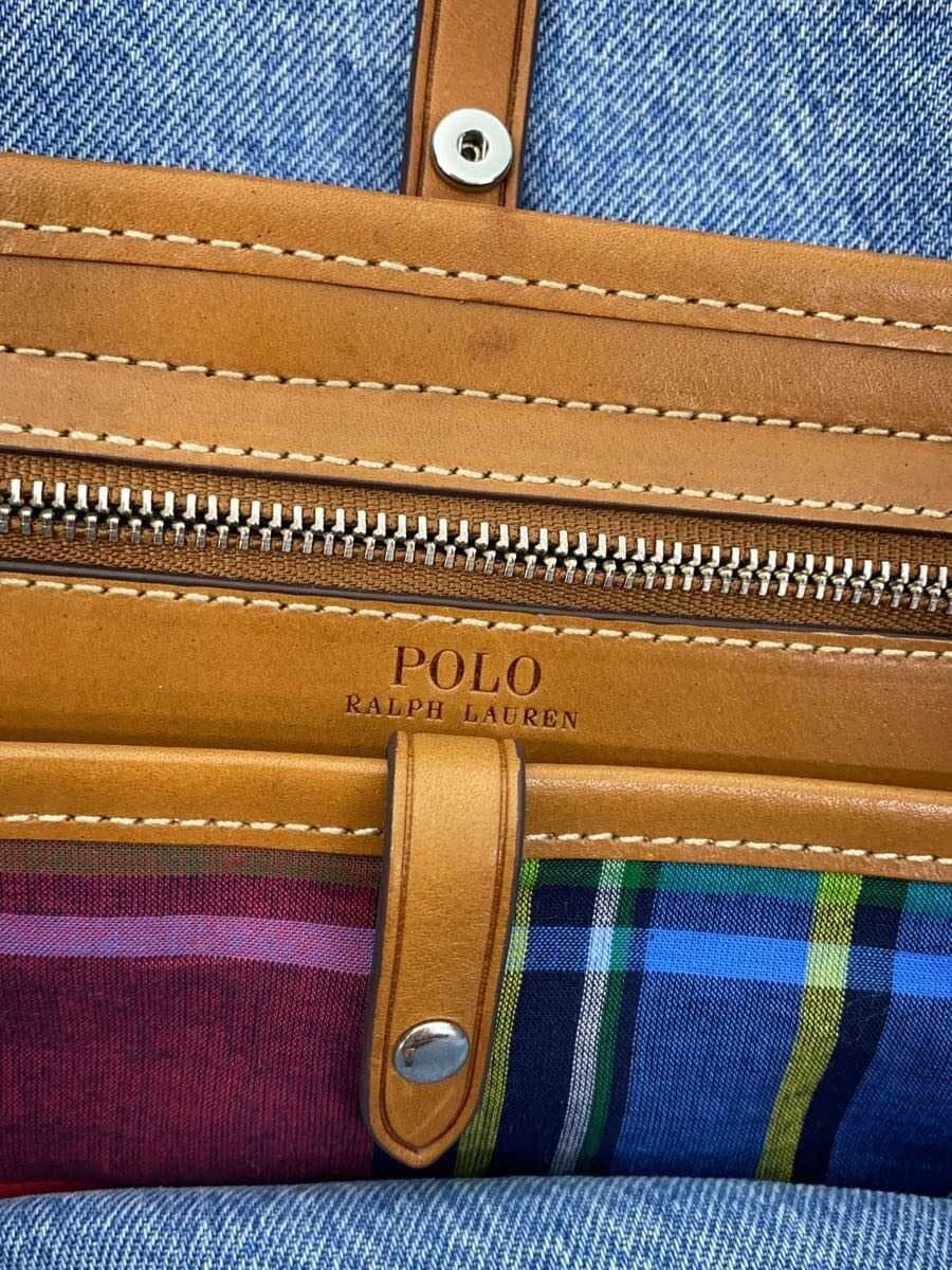 POLO RALPH LAUREN Tote Bag Patchwork Cotton Multicolor All Over Pattern 5