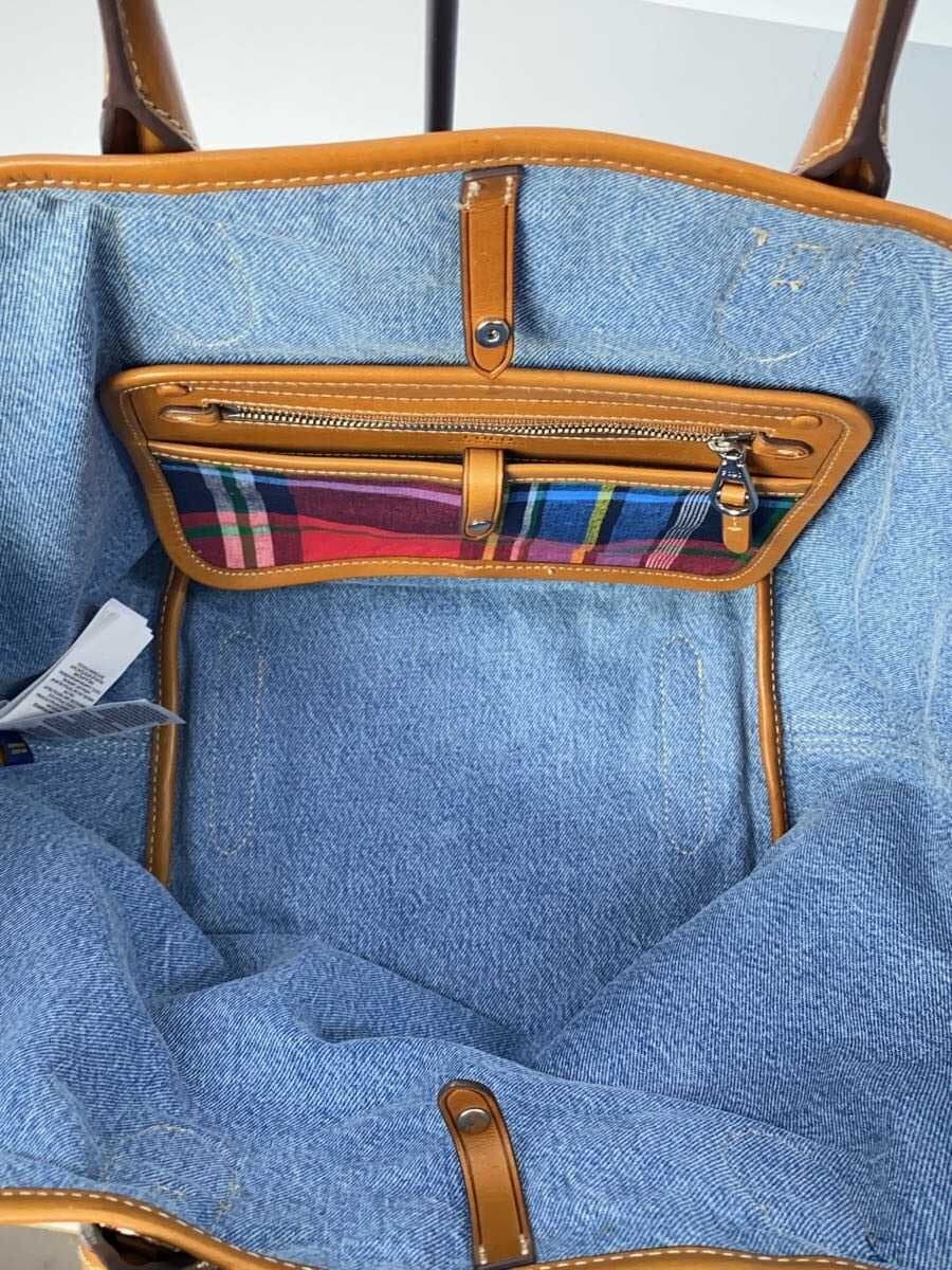 POLO RALPH LAUREN Tote Bag Patchwork Cotton Multicolor All Over Pattern 6