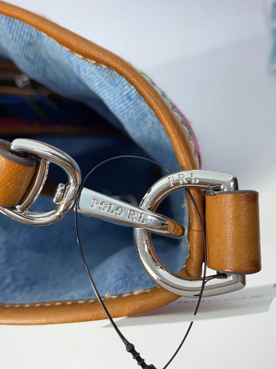 POLO RALPH LAUREN Tote Bag Patchwork Cotton Multicolor All Over Pattern 8