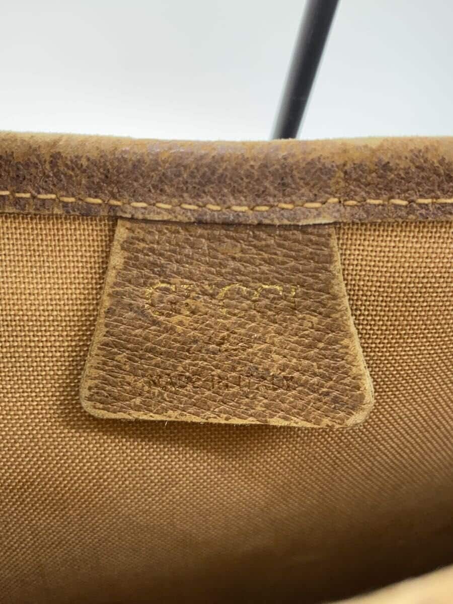GUCCI PLUS Tote Bag 70-80s OLD GUCCI Sherry Line Canvas KHK All-over Pattern 5