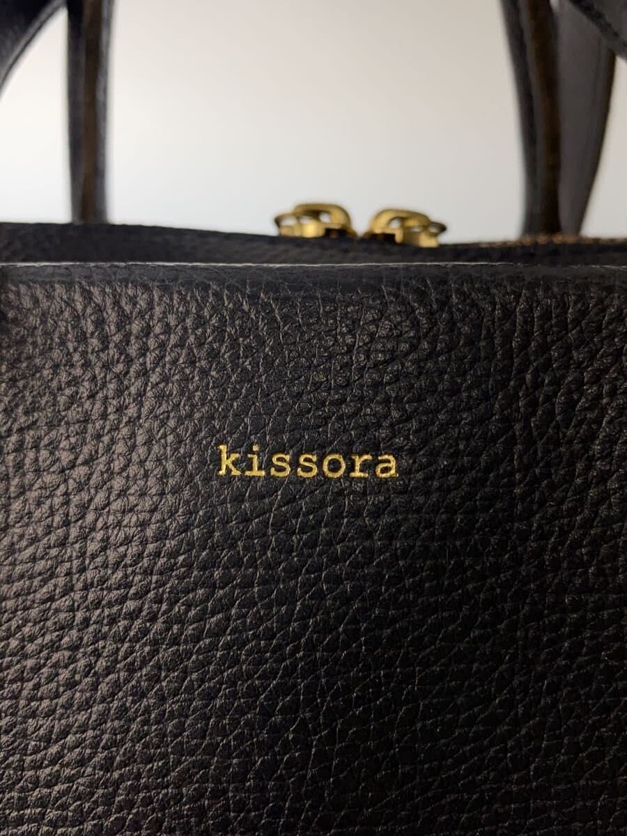 kissora Shoulder Bag Leather NVY Solid 5