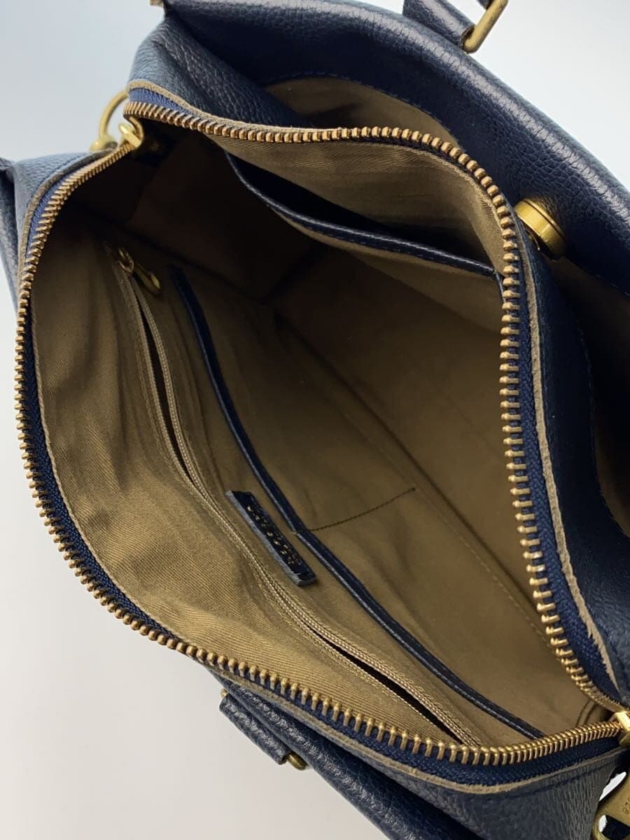 kissora Shoulder Bag Leather NVY Solid 6