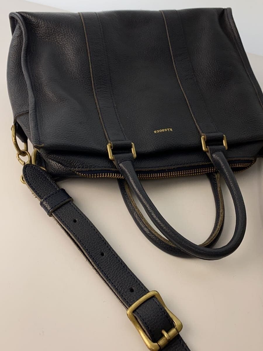 kissora Shoulder Bag Leather NVY Solid 8