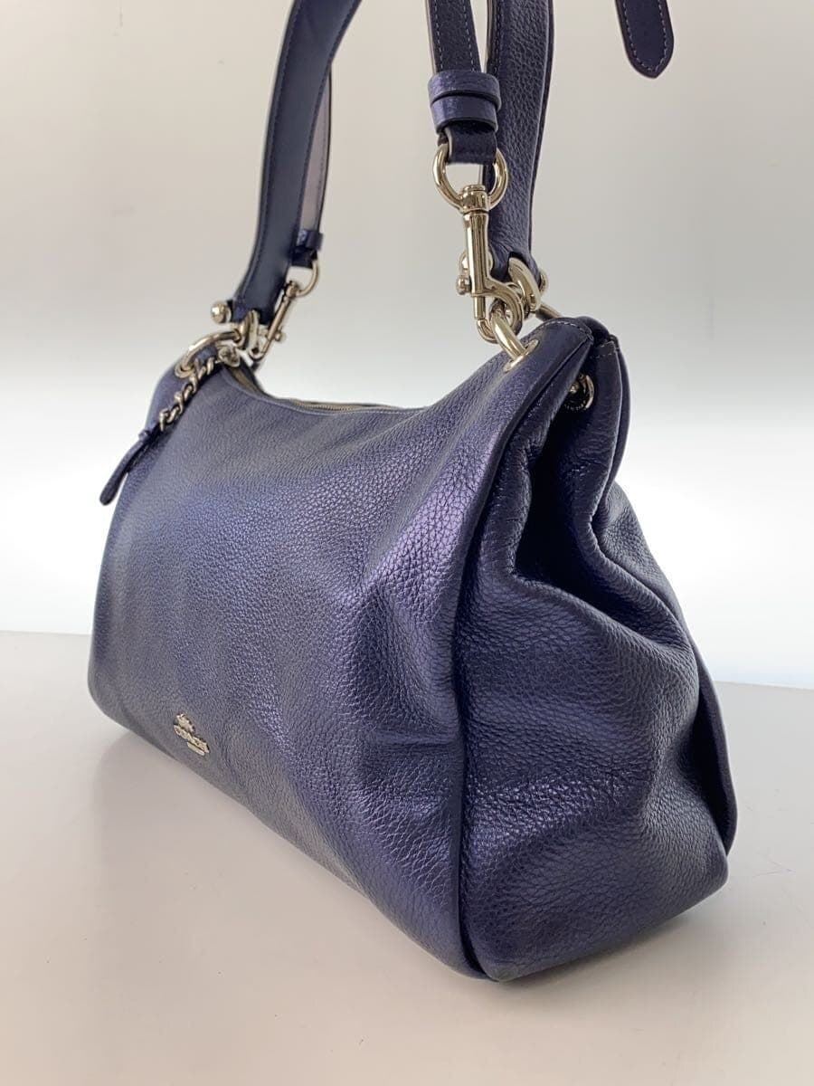 COACH Shoulder Bag Leather BLU J1923-F88037 2