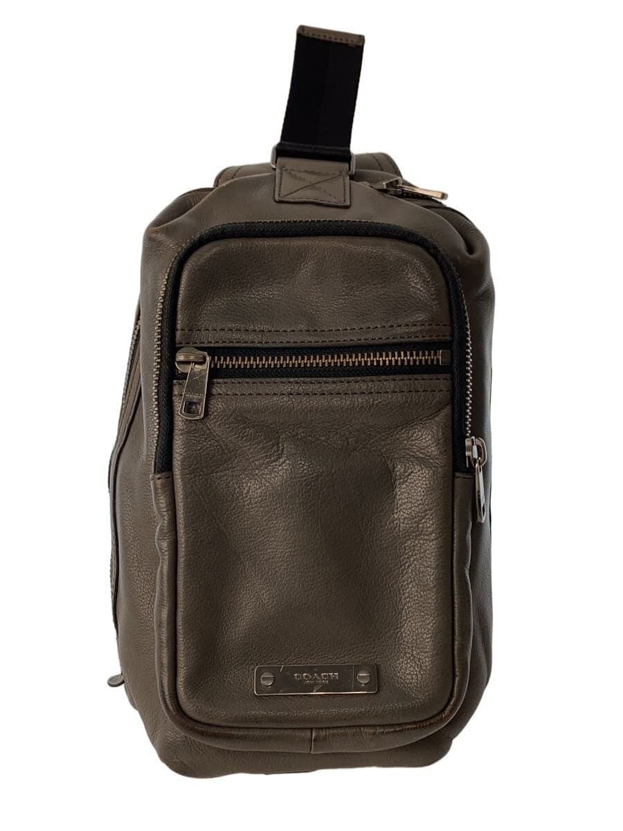 COACH Shoulder Bag Leather GRY 71185