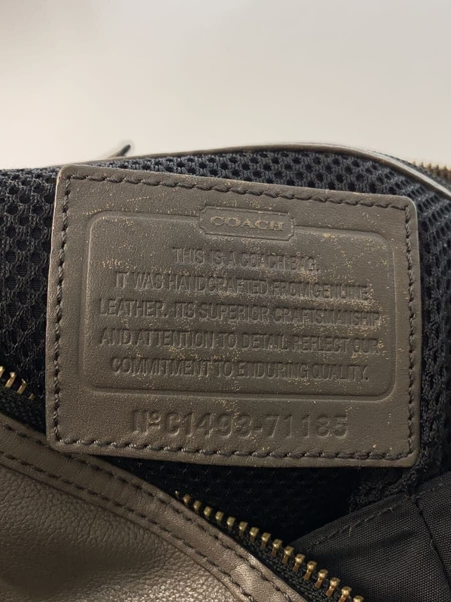 COACH Shoulder Bag Leather GRY 71185 5