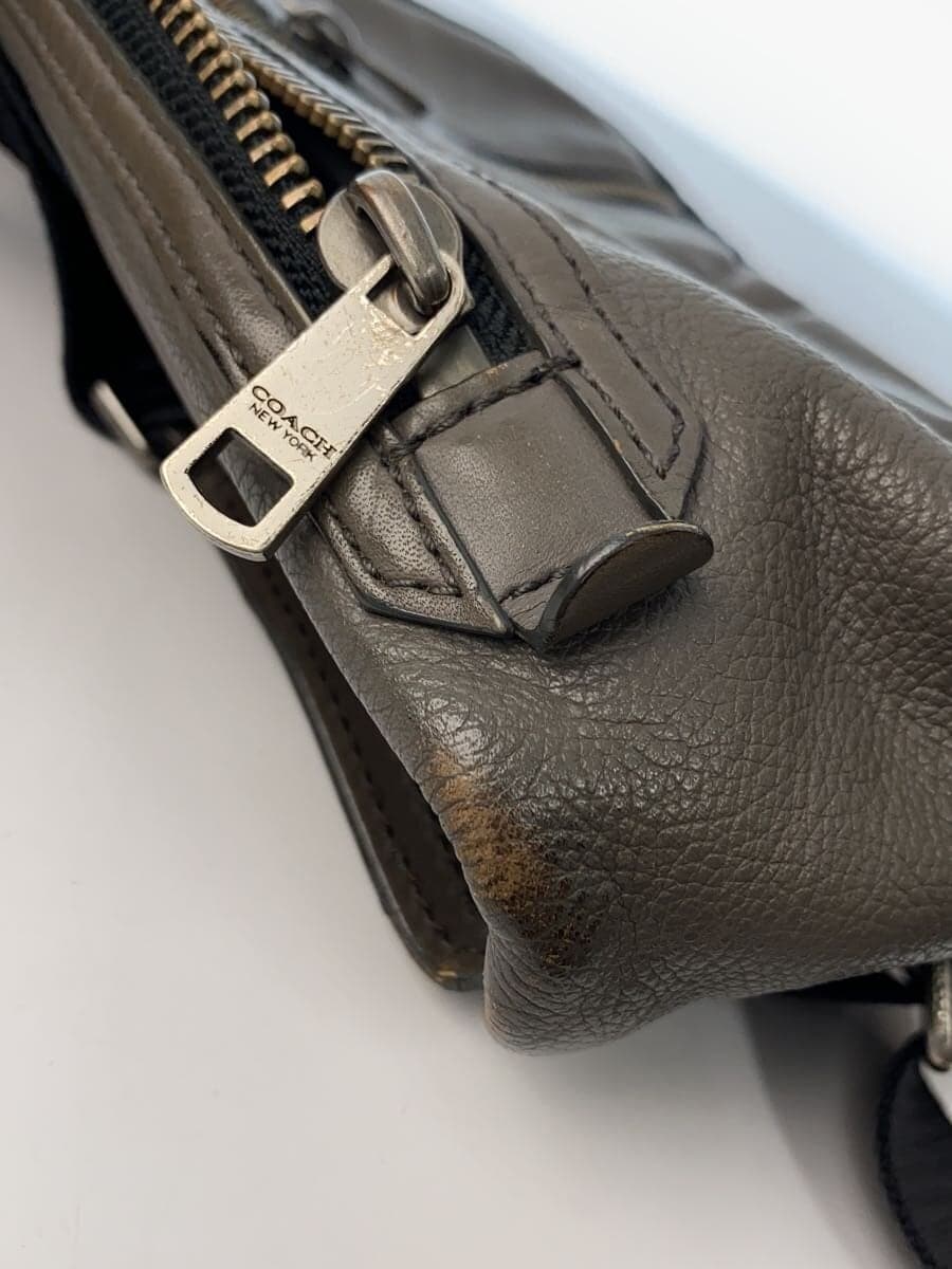 COACH Shoulder Bag Leather GRY 71185 7