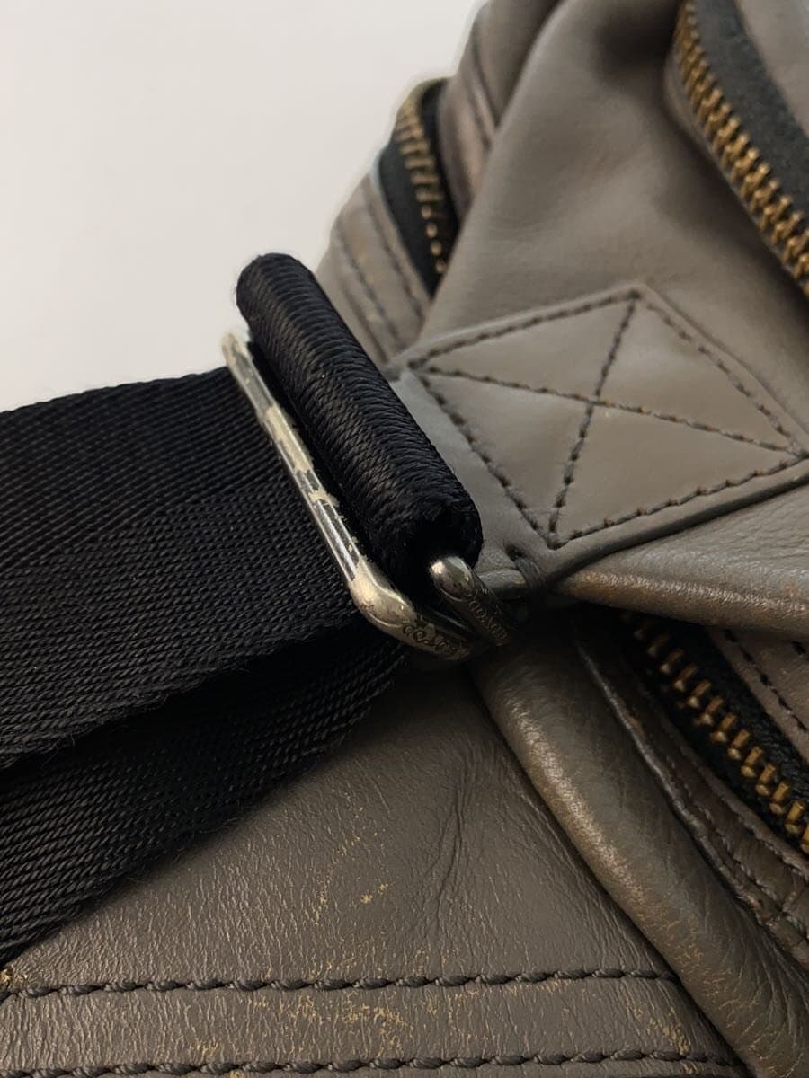 COACH Shoulder Bag Leather GRY 71185 8