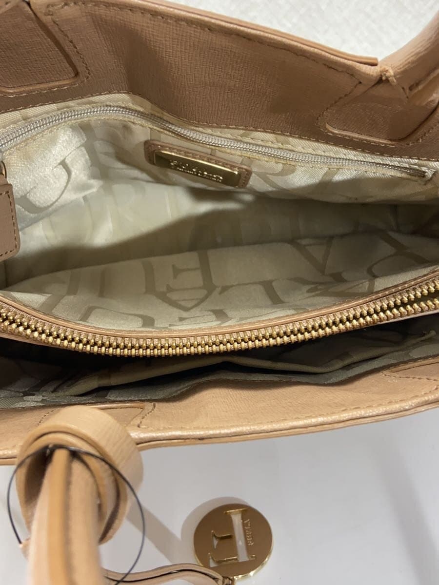 FURLA Shoulder Bag Leather BEG Solid 6