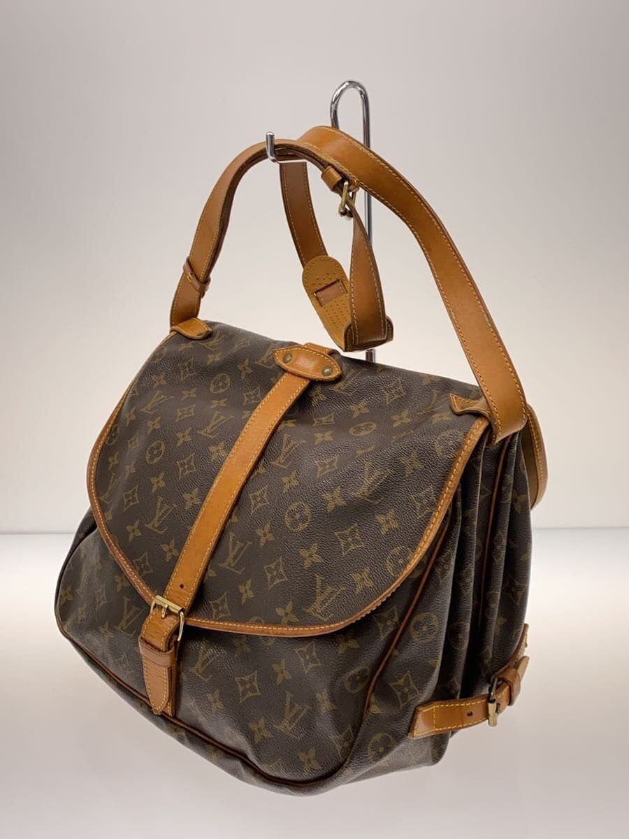 LOUIS VUITTON 1) Soufflot 35 Monogram Canvas Leather BRW All-over pattern M42254 2