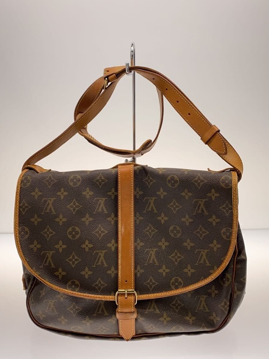 LOUIS VUITTON 1) Soufflot 35 Monogram Canvas Leather BRW All-over pattern M42254 3