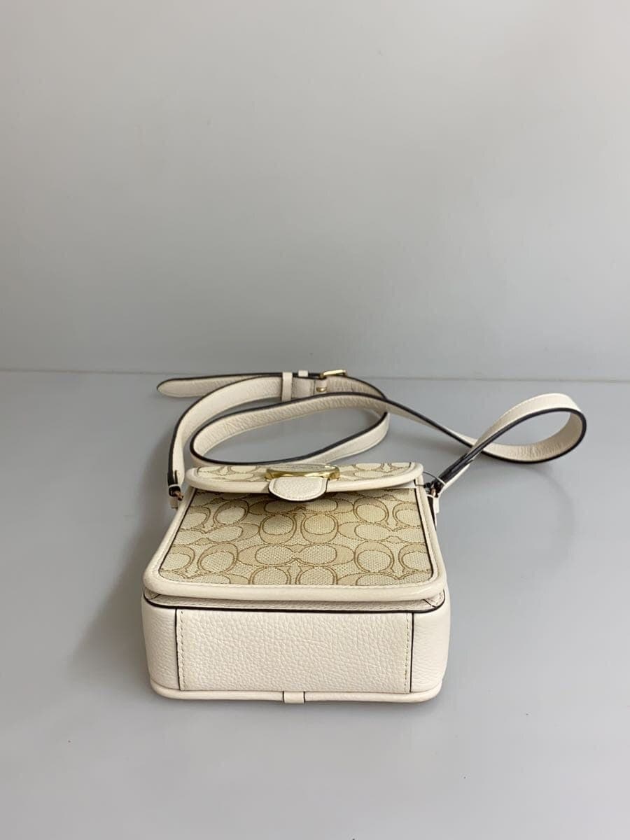 COACH Shoulder Bag Canvas BEG All-over Pattern cb321 4