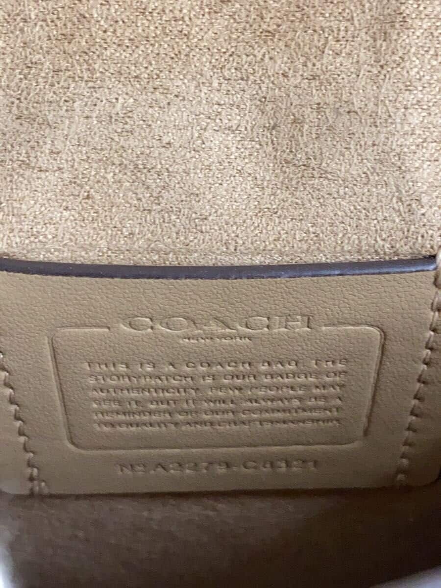 COACH Shoulder Bag Canvas BEG All-over Pattern cb321 5