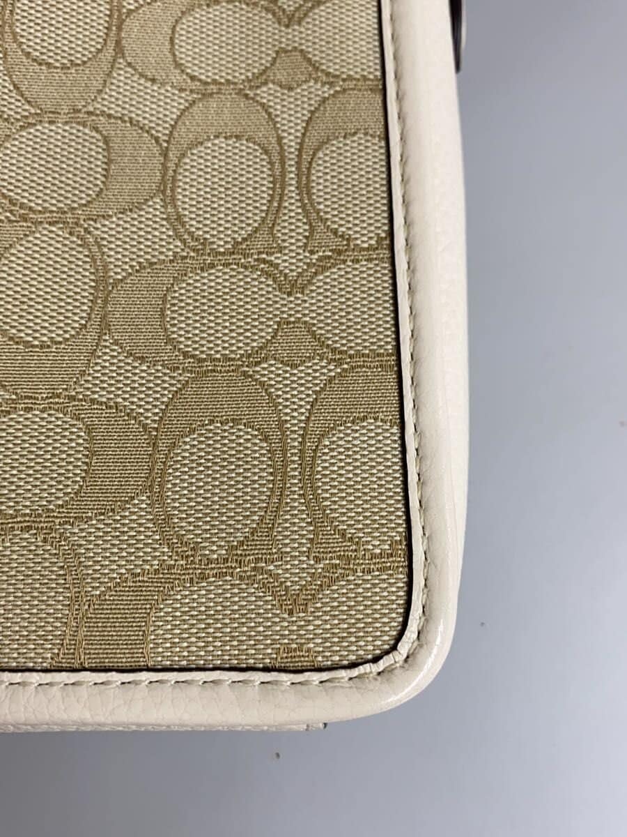 COACH Shoulder Bag Canvas BEG All-over Pattern cb321 7