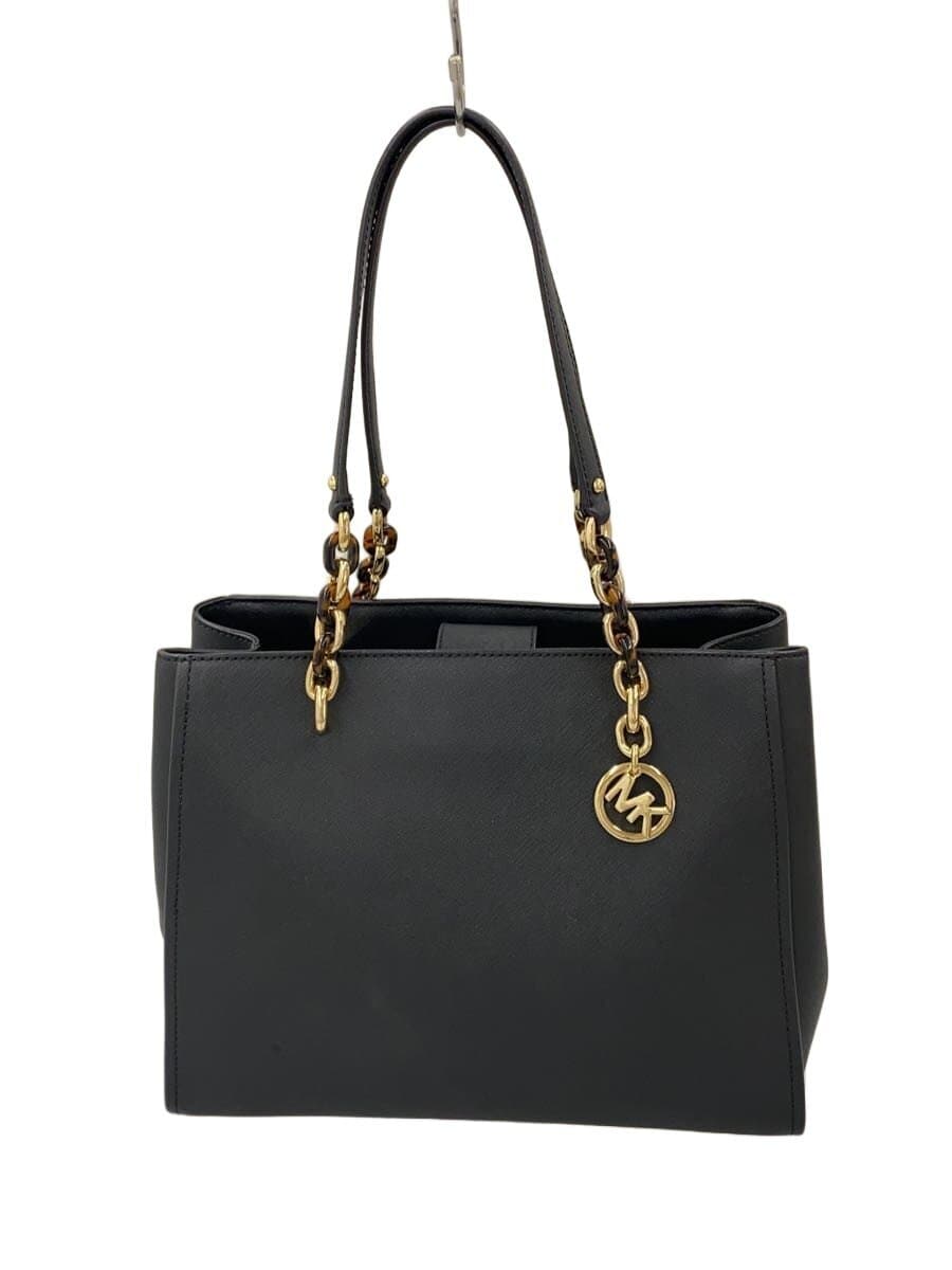 MICHAEL KORS tote bag leather black solid fp-1806