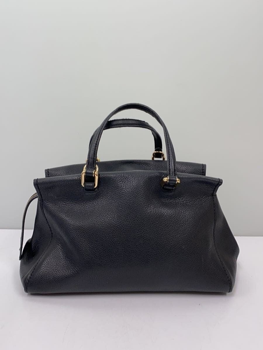 COACH Shoulder Bag Leather BLK 3