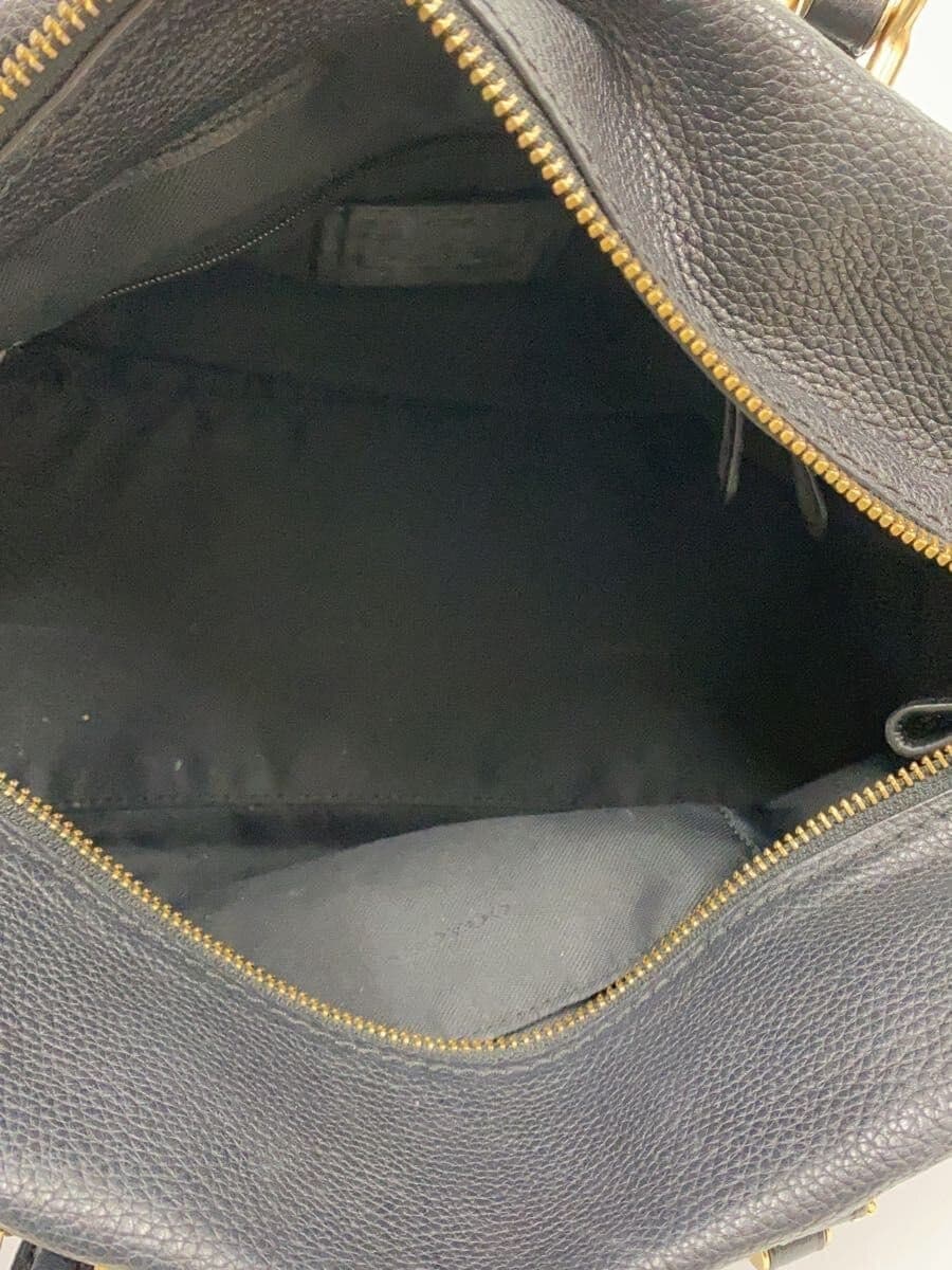 COACH Shoulder Bag Leather BLK 6