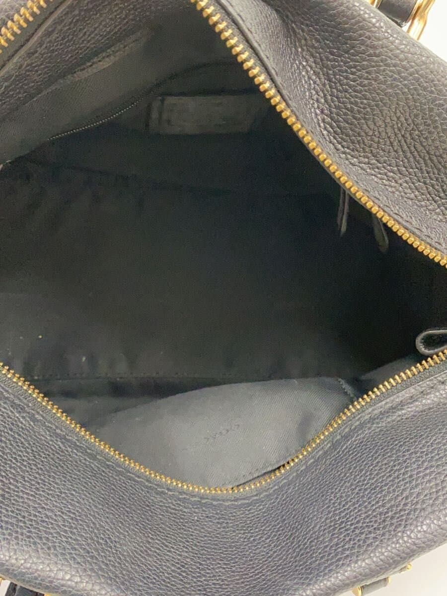 COACH Shoulder Bag Leather BLK 6