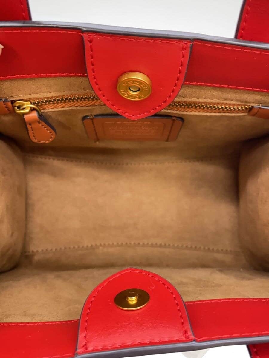 COACH Shoulder Bag RED All Over Pattern C8391 FIELD TOTE 22 HORSE AND CARRIA 6