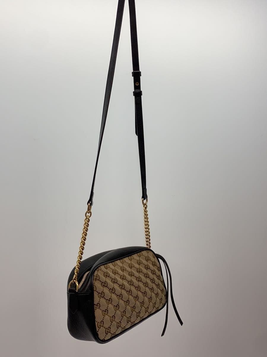 GUCCI Chain Shoulder Bag_GG Marmont _GG Canvas Canvas BEG All Over Pattern 2