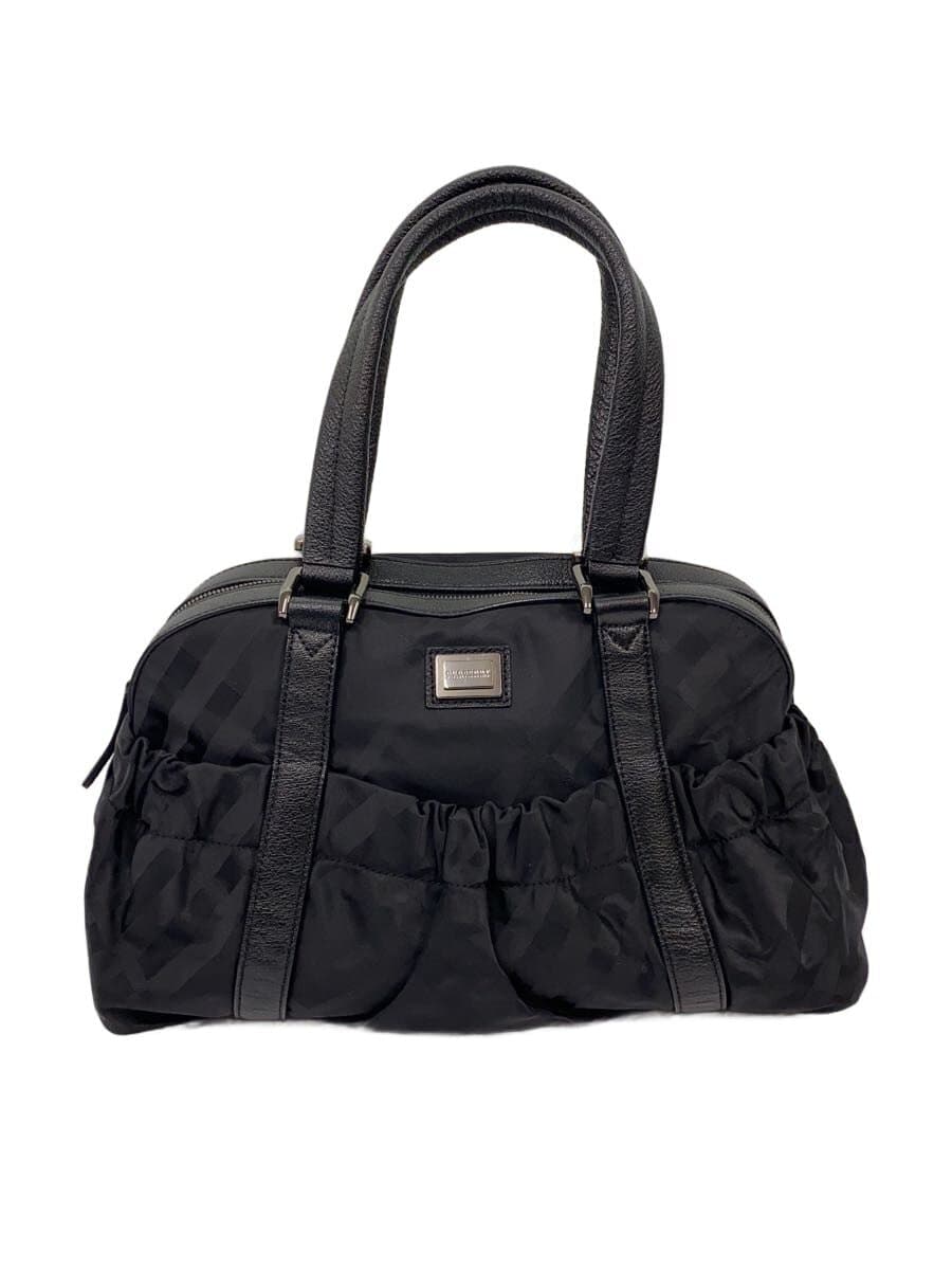BURBERRY Tote Bag Leather BLK Solid