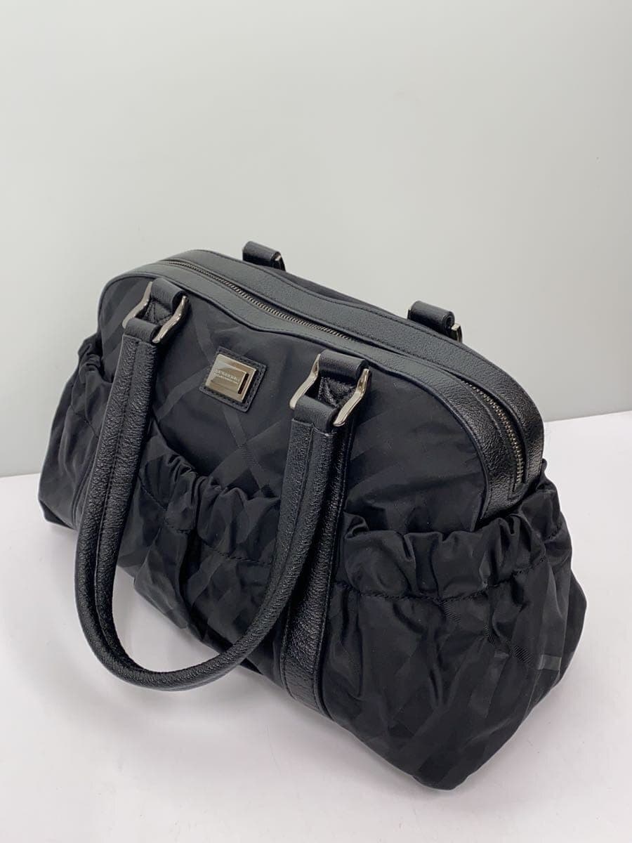 BURBERRY Tote Bag Leather BLK Solid 2