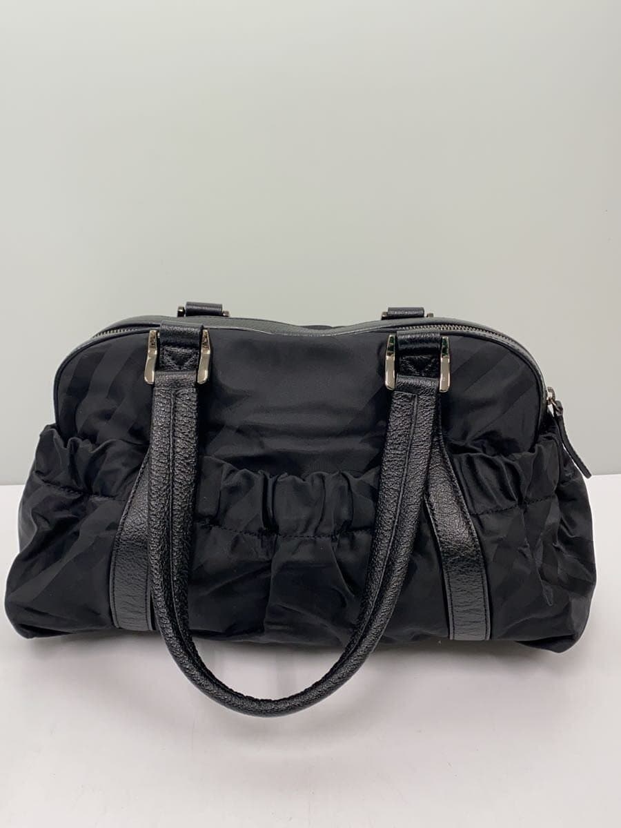 BURBERRY Tote Bag Leather BLK Solid 3