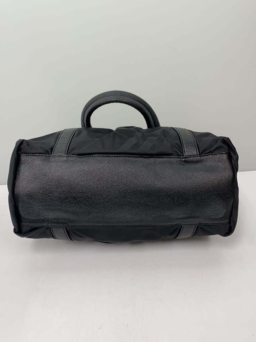 BURBERRY Tote Bag Leather BLK Solid 4