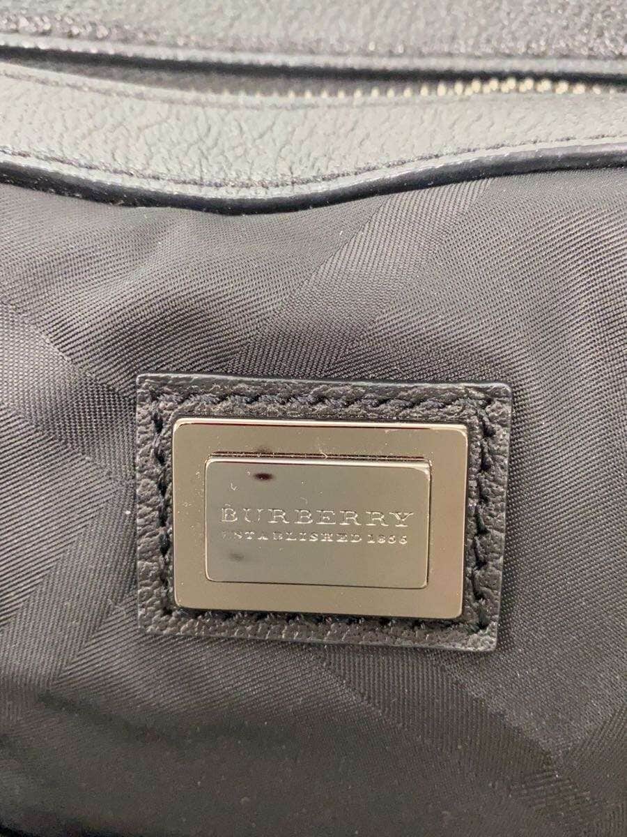 BURBERRY Tote Bag Leather BLK Solid 5