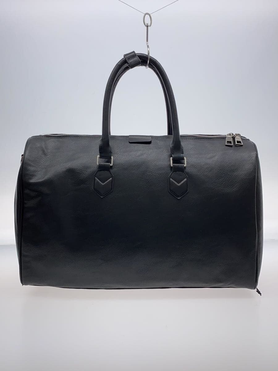 ZARA Boston Bag Leather BLK Solid 3