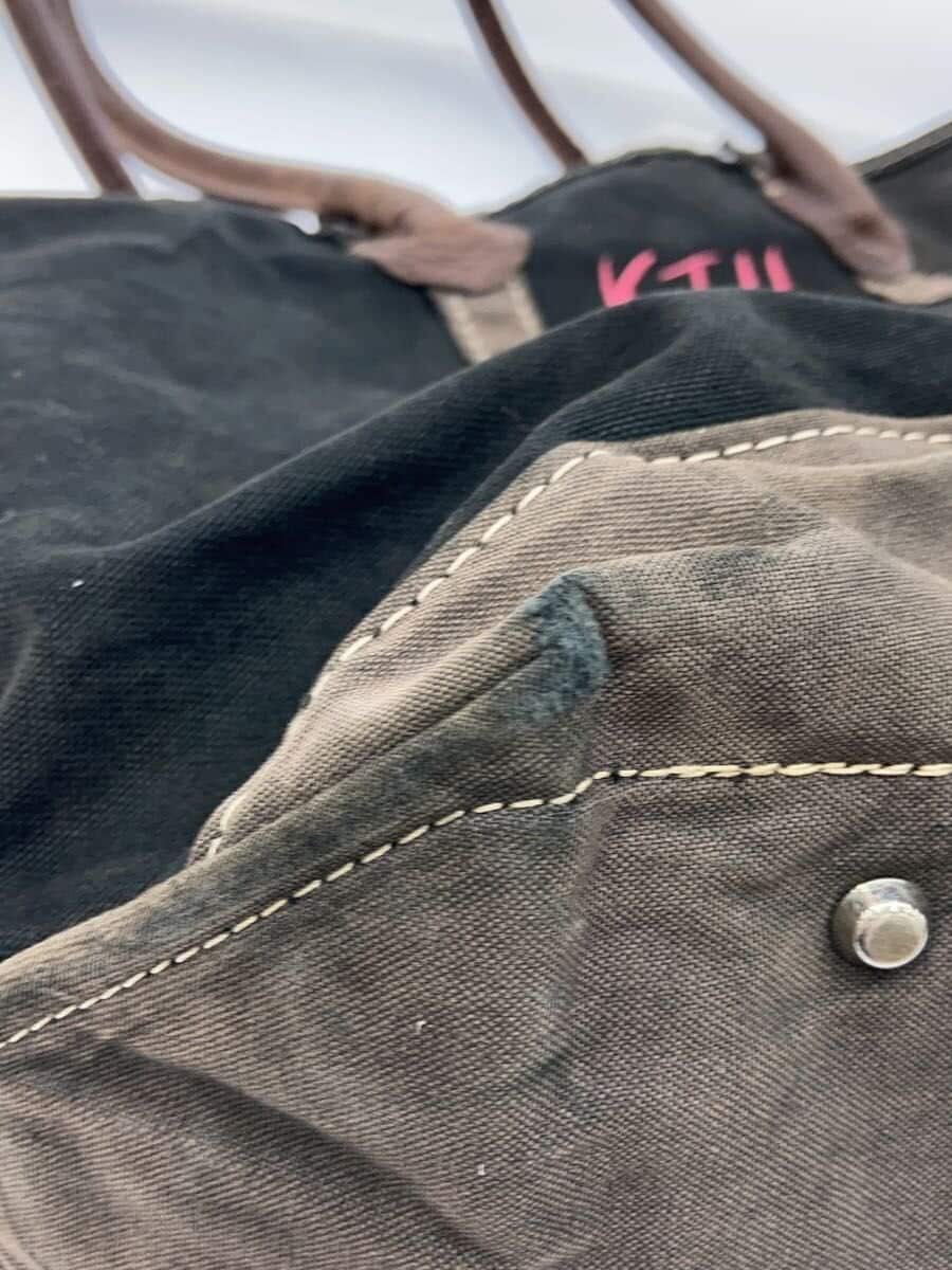 Other Brand ITS CRUST CLOTH Tote Bag Canvas BLK Solid 7