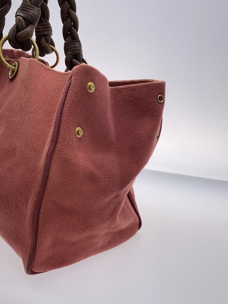 BOTTEGA VENETA Tote Bag Canvas Pink 2