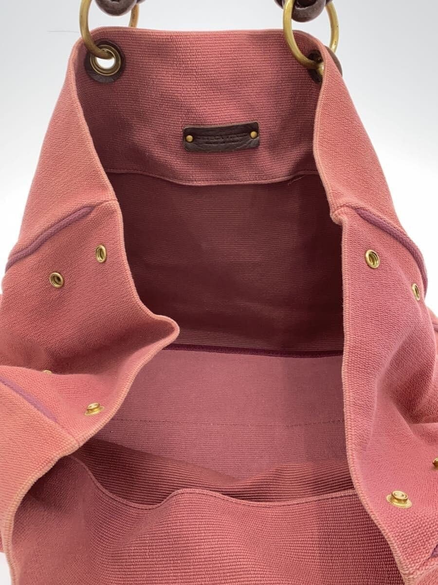 BOTTEGA VENETA Tote Bag Canvas Pink 6