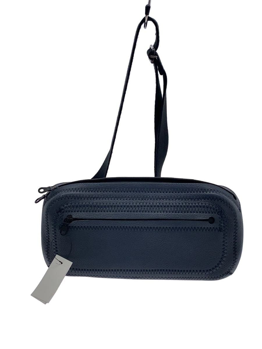 NAOTO SATOH Square Body Bag Cowhide Navy