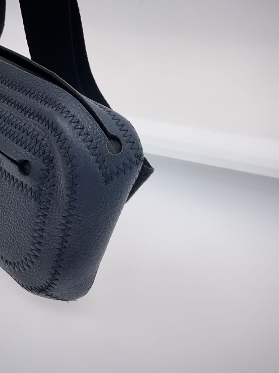 NAOTO SATOH Square Body Bag Cowhide Navy 2