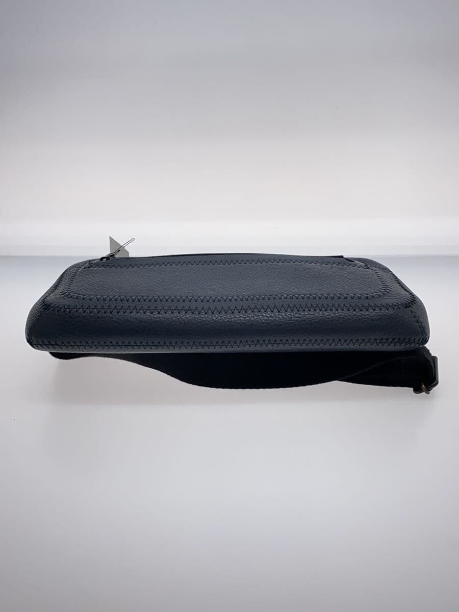 NAOTO SATOH Square Body Bag Cowhide Navy 4