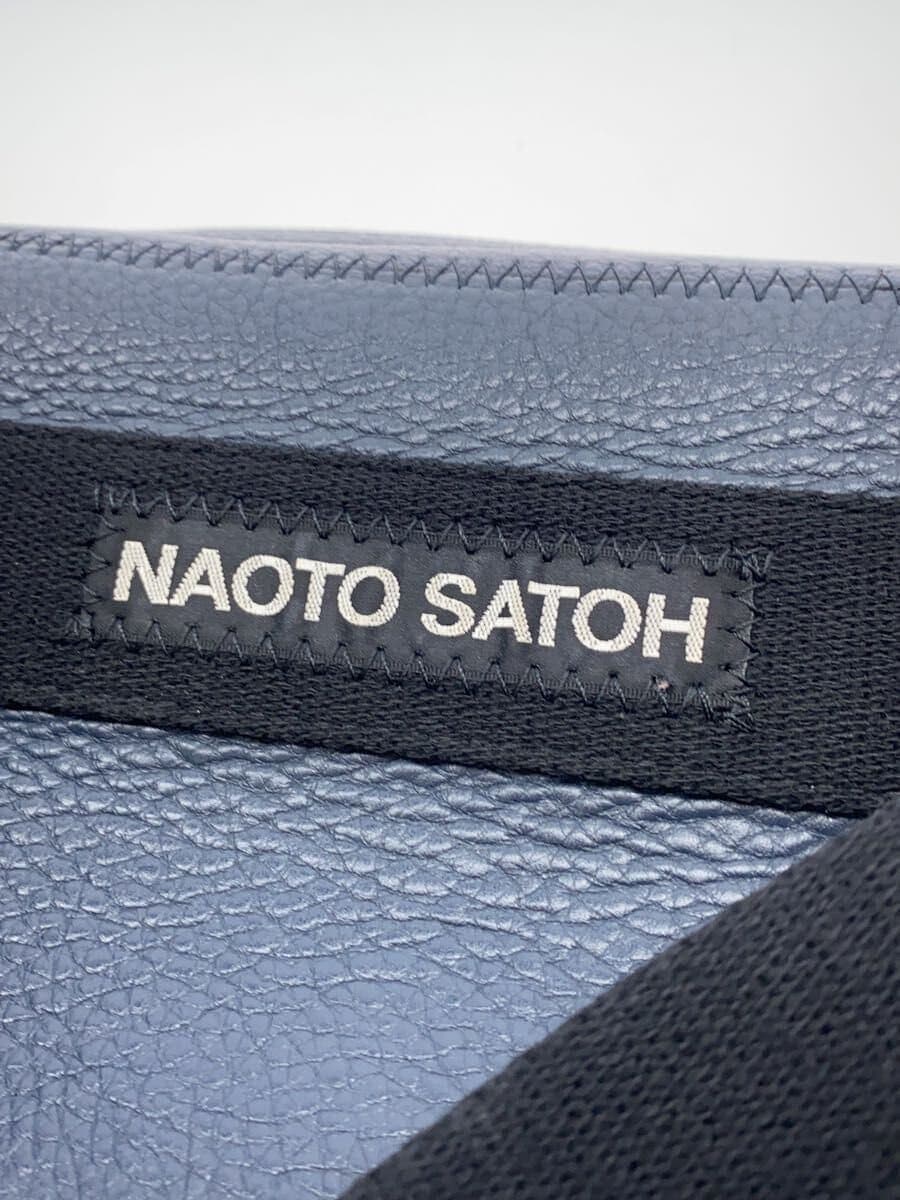 NAOTO SATOH Square Body Bag Cowhide Navy 5
