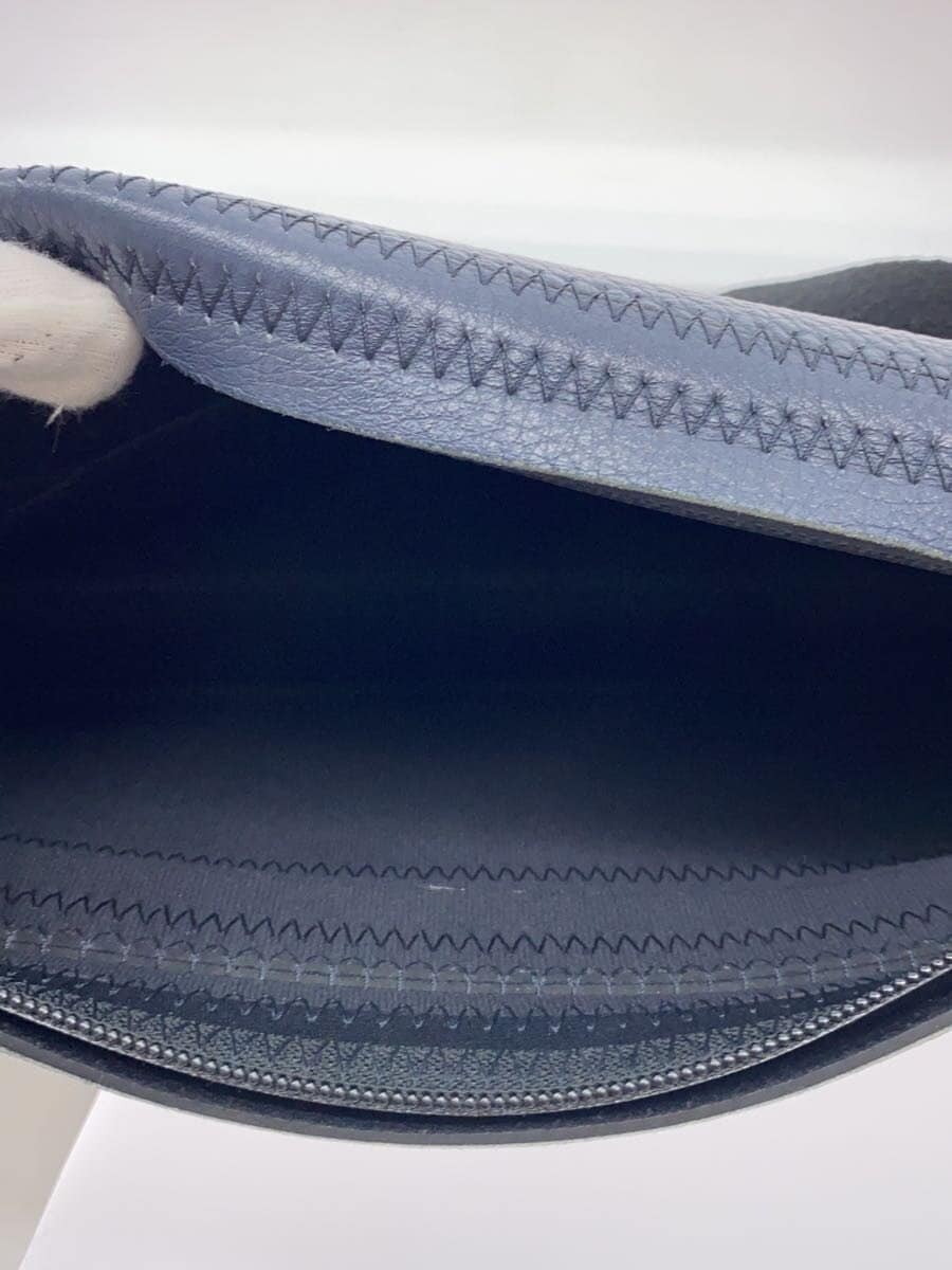 NAOTO SATOH Square Body Bag Cowhide Navy 6